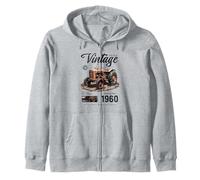 Anniversaire de l'agriculteur de tracteur vintage né en 1960 Sweat à Capuche