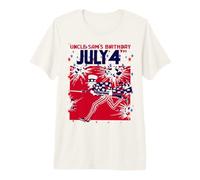 Anniversaire de l'oncle Sam étoilé Le 4 Juillet T-Shirt Haut de Gamme