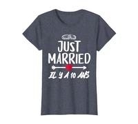 Anniversaire De Mariage 10 Ans - Noces d’étain T-Shirt, Femme, Bleu Chiné, M