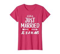 Anniversaire De Mariage 10 Ans - Noces d’étain T-Shirt, Femme, Rouge Chiné, L