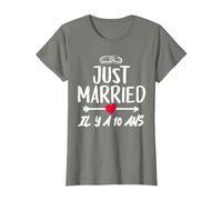 Anniversaire De Mariage 10 Ans - Noces d’étain T-Shirt, Femme, Vert Kaki chiné, XS