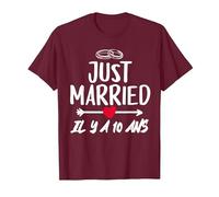 Anniversaire De Mariage 10 Ans - Noces d’étain T-Shirt, Homme, Marron, L