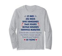 Anniversaire de Mariage 21 Ans Amour Rencontre Couple 21 Ans Manche Longue