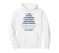 Anniversaire de Mariage 9 Ans Amour Rencontre Couple 9 Ans Sweat à Capuche