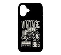 Anniversaire d'un Agriculteur de tracteurs Vintage né en Coque pour iPhone 16
