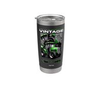 Anniversaire d'un agriculteur de tracteurs vintage né en Gobelet isotherme en acier inoxydable double paroi
