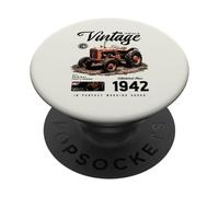 Anniversaire d'un Agriculteur de tracteurs Vintage né en PopSockets PopGrip Adhésif