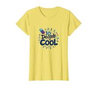 Anniversaire d'un garçon de 10 Ans - Une décennie de fêtes Cool T-Shirt, Femme, Citron, XXL