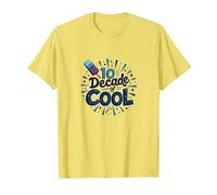 Anniversaire d'un garçon de 10 Ans - Une décennie de fêtes Cool T-Shirt, Homme, Citron, L