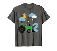 anniversaire enfant tracteur 2 ans garçon ferme chiffre T-Shirt