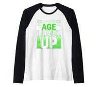 Anniversaire Humour Don't Age Level Up Gamer Birthday Manche Raglan