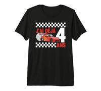 Anniversaire J'Ai déjà 4 Ans Voiture de Course pour nungs T-Shirt Haut de Gamme