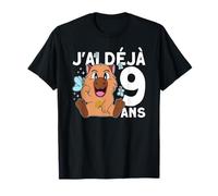 Anniversaire J'ai déjà 9 ans capybara pour nungs T-Shirt