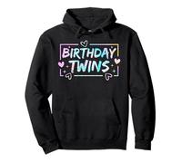 Anniversaire Jumeaux rétro Assortis Jumeaux Anniversaire garçons Filles Sweat à Capuche