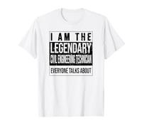 Anniversaire légendaire né Technicien en génie Civil T-Shirt