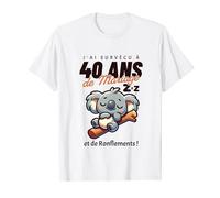 Anniversaire Mariage Noces d'émeraude Ronflements Koala T-Shirt