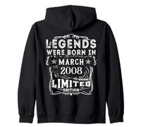 Anniversaire Mars 2008 édition limitée Grunge Vintage Birthday Sweat à Capuche