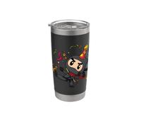 Anniversaire Ninja Cartoon Ninja Anniversaire Gobelet isotherme en acier inoxydable double paroi
