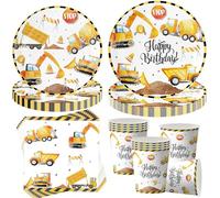 Anniversaire Party Vaisselle,50 Pièces Vaisselle Kit Assiettes Gobelets Serviettes,Ensemble de Fête D'anniversaire,pour Enfants Party Fête Mariages Baby Shower Noël,10 Invités