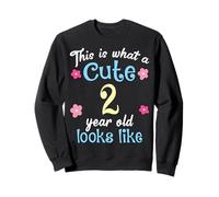 Anniversaire pour enfants « This Is What A Cute 2 Two Year Old Looks Like » Sweatshirt