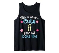 Anniversaire pour Enfants « This is What A Cute 8 Eight Year Old Looks » Débardeur