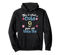 Anniversaire pour Enfants « This is What A Cute 9 Nine Year Old Looks Like » Sweat à Capuche