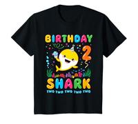 Anniversaire requin 2 ans garçon ou fille 2ème anniversaire Kawaii T-Shirt