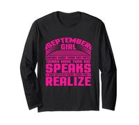 Anniversaire September Girl Knows More Fun Girls Birthday Manche Longue