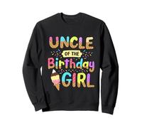 Anniversaire Uncle of The Bday Girls Ice Cream Party Family Sweatshirt