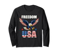 Anniversaire USA 1776 Freedom America 4 Juillet Patritoic Manche Longue