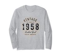 Anniversaire Vintage 1958 Rétro Manche Longue