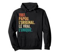 Anniversaire Vintage -1961 Papou L'original Le Vrai L'unique Sweat à Capuche