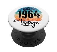 Anniversaire Vintage Année de Naissance 1964 Anniversaire PopSockets PopGrip Adhésif