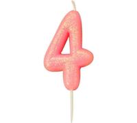 Anniversary House - Bougies scintillantes, 4ème anniversaire - Cire SG27056 (Taille unique) (Rose)