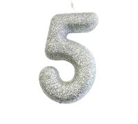 Anniversary House - Bougies scintillantes, métalliques, 5e anniversaire SG27005 (taille unique) (Argent)