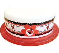 Anniversary House - Coccinelle - Décoration de gâteau - Film plastique, papier SG31253 (Taille unique) (Blanc/Rouge/Noir)