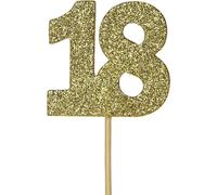 Anniversary House - Décoration de gâteau, paillettes, 18e anniversaire pack de 12 SG27069 (taille unique) (Or)