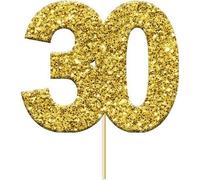 Anniversary House - Décoration de gâteau, paillettes, 30e anniversaire pack de 12 SG35354 (taille unique) (Or)