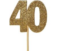 Anniversary House - Décoration de gâteau, paillettes, 40e anniversaire pack de 12 SG35355 (taille unique) (Or)