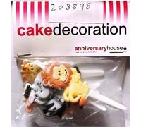 Anniversary House - Décoration pour gâteau, Animaux de zoo SG34891 (Taille unique) (Coloré)