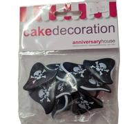 Anniversary House - Décoration pour gâteau, tête de mort SG33607 (Taille unique) (Noir/Gris)