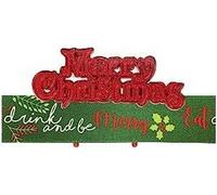 Anniversary House - Kit de décoration de gâteau "Eat Drink And Be" pack de 2 - Plastique SG30608 (Taille unique) (Rouge/Vert)