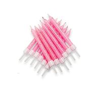 Anniversary House Lot de 12 bougies d'anniversaire à paillettes roses avec supports - 7,5 cm - AHC125