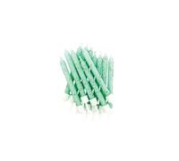Anniversary House Lot de 12 bougies d'anniversaire à paillettes vert menthe clair avec support, 7,5 cm, décoration de gâteau de célébration, AHC219