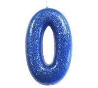 Anniversary House - Métallique - Bougies "Number 0", Anniversaire - Cire SG27096 (Taille unique) (Bleu)