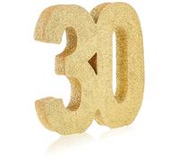Anniversary House- Number 30 Paillettes | Centre de Table | Décoration d'anniversaire | Souvenir de fête, H102, doré, 20 cm