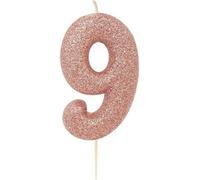 Anniversary House - Paillettes - Choisissez des bougies, 9e anniversaire - Cire, plastique SG26912 (Taille unique) (Or rose)