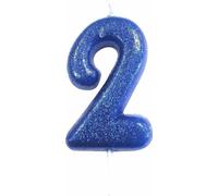 Anniversary House - Scintillement - Bougie, 2ème anniversaire - Plastique, cire SG26941 (Taille unique) (Bleu)