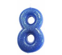 Anniversary House - Scintillement - Bougie, 8e anniversaire - Plastique, cire SG26947 (Taille unique) (Bleu)