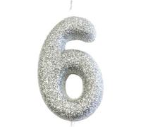 Anniversary House - Scintillement - Bougies, Métallique, 6 anniversaire SG27003 (Taille unique) (Argent)